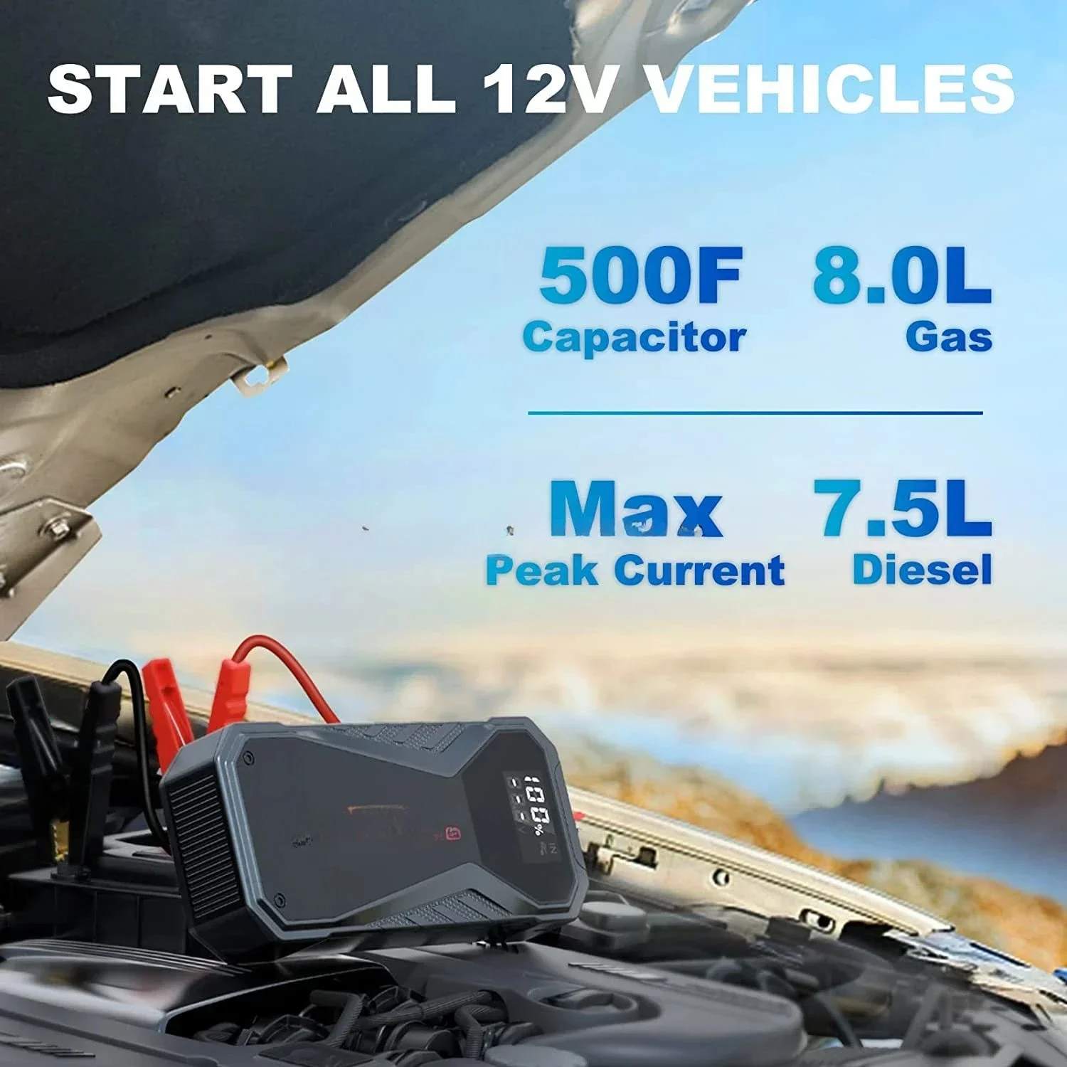 Best Seller FirstHot Sales Utrai 1000A Super Capacitor Car Jump Starter Work Under -40 Degrees [No Battery] Inside The Booster S