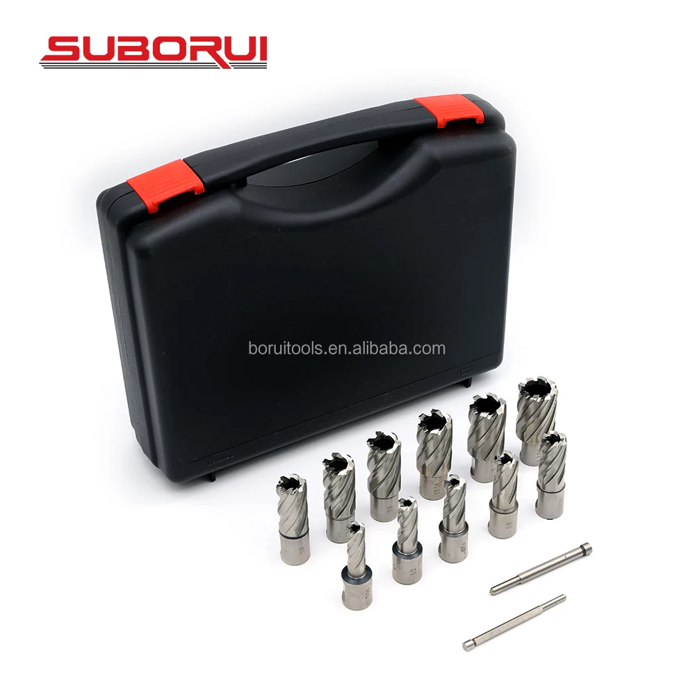 in Stock 13PCS HSS Metric Slugger Magnetic Drill Bit Broach Cutter Annular Cutter Set for Magnetic Base Drill