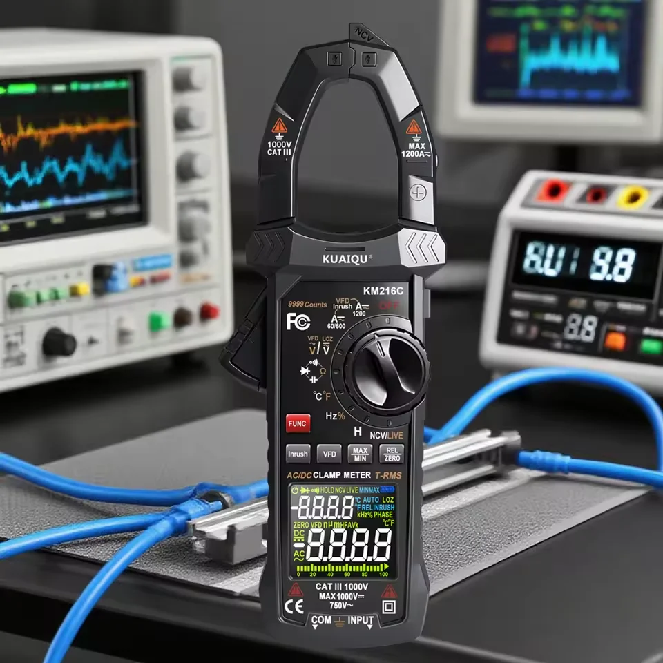 Medidor LCR Indutância Capacitor Tester 200μH ~ 200H 200pF ~ 2000μF Multímetro Digital Profissional Medidor de Alicate AC/DC 1000V 1200A
