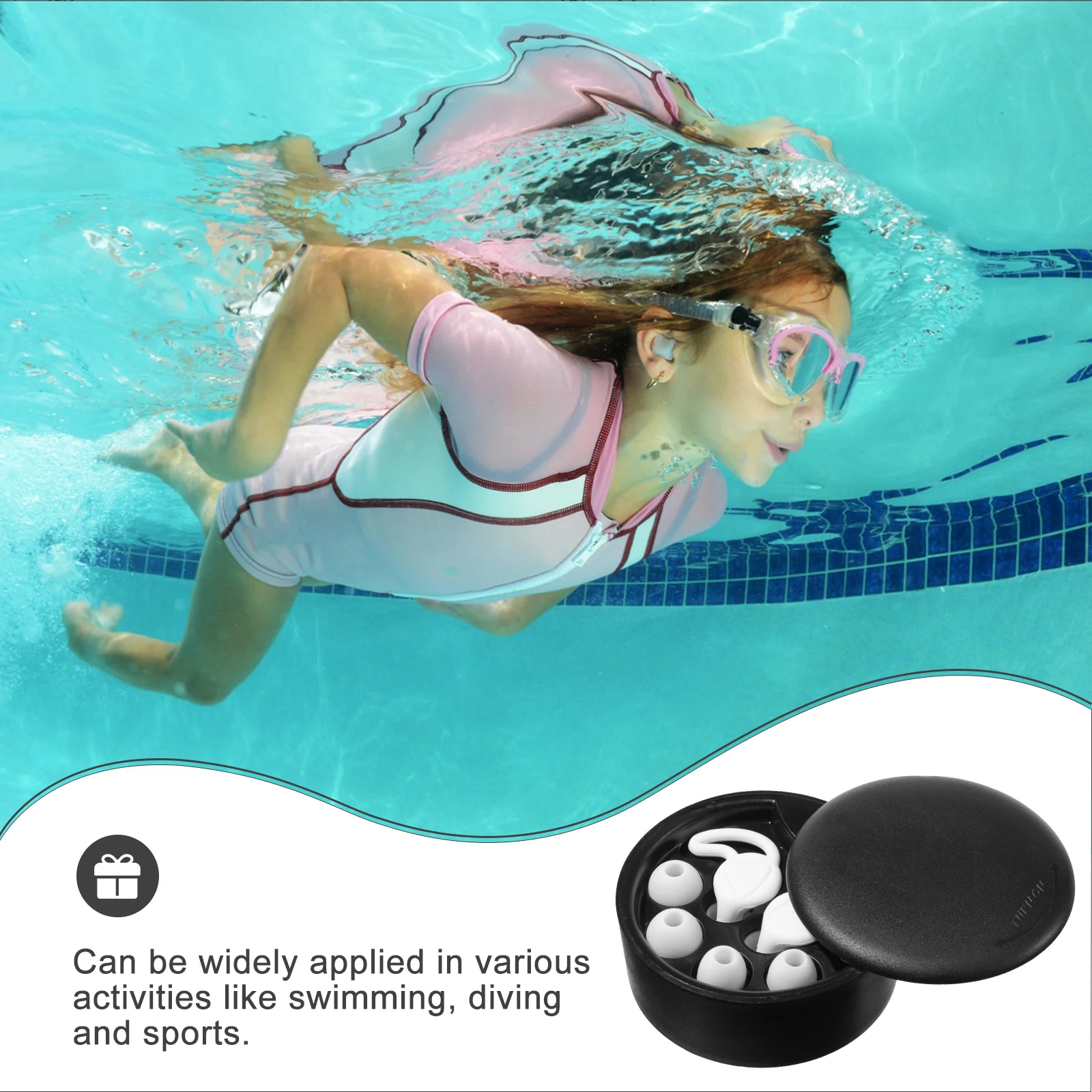

1Set Waterproof Earplugs Silicone Flexible Comfortable Swimming Ear Protection Pool Shower Ear Plugs for Adults