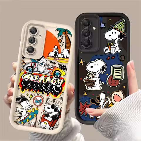 Cartoon Lovely S-Snoopy Case For Samsung Galaxy A52 A05 A05S A54 A34 A24 A14 A53 A33 A23 A13 A52S A32 A22 A12 A71 A51 A31 A50