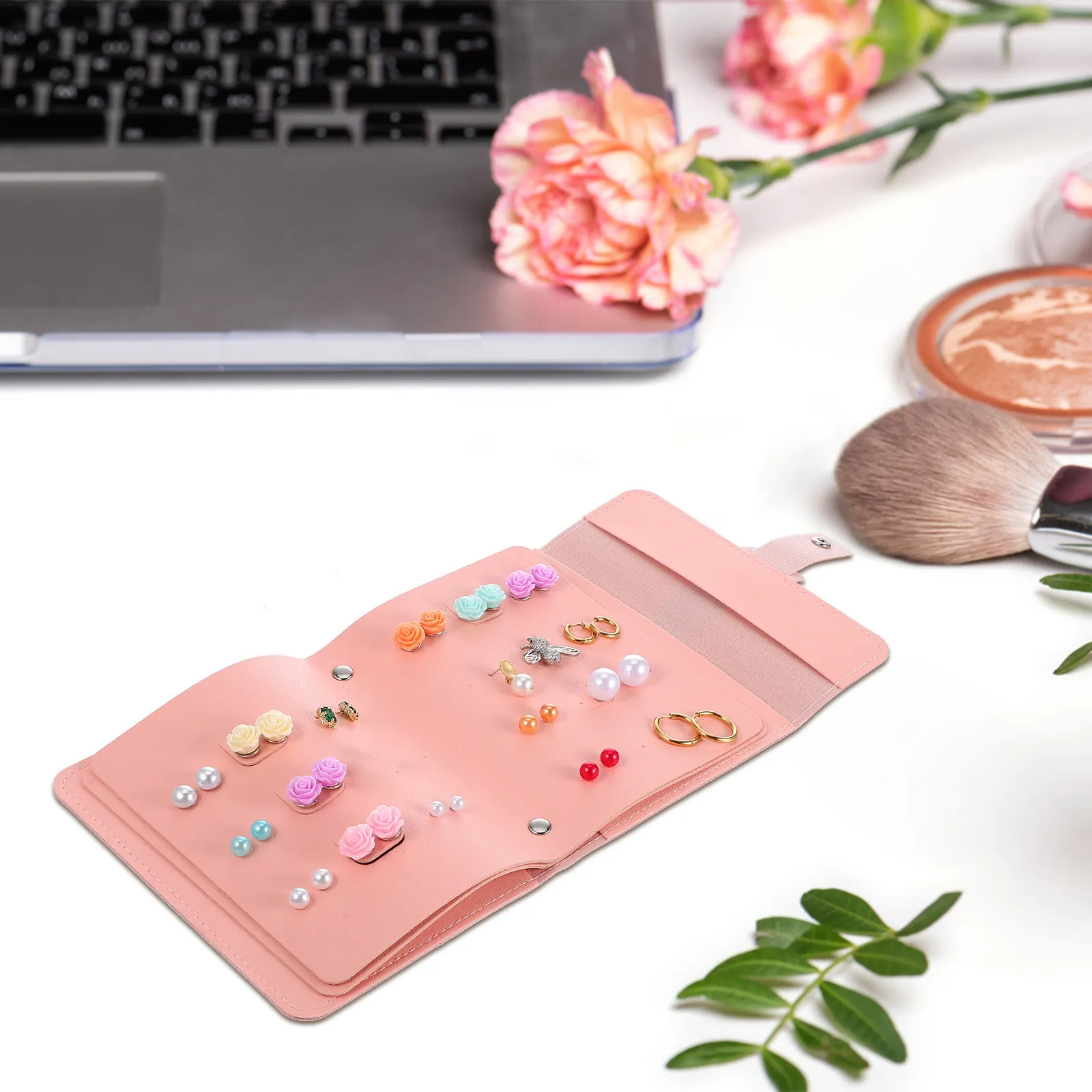 Earring Organizer Book Large Capacity Travel Earring Holder Portable Jewelry Storage Pouch Ear Stud Holder Jewelry Bag