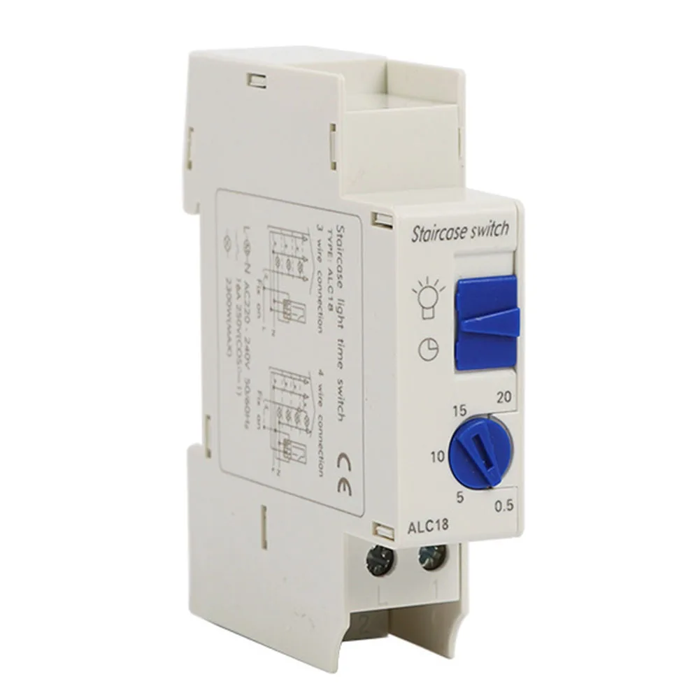 

ALC18 Corridor Time Switch 220-230VAC Mechanical Timer Relay With 16A 250VAC Load Capacity Delay Off Control Power-Off Memory