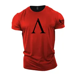 Retro Spartan T-shirts Men's Clothing Men Clothes Hip-Hop Tees Man Casual Tops O-Neck Oversized T Shirt GYM Summer Short Sleeve