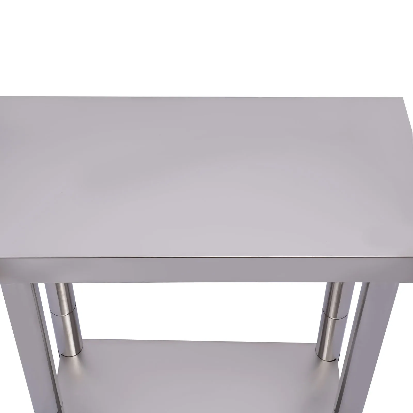 Mesa de aço inoxidável para preparação e trabalho, mesa de trabalho comercial resistente para preparação de alimentos com undershelf para restaurante