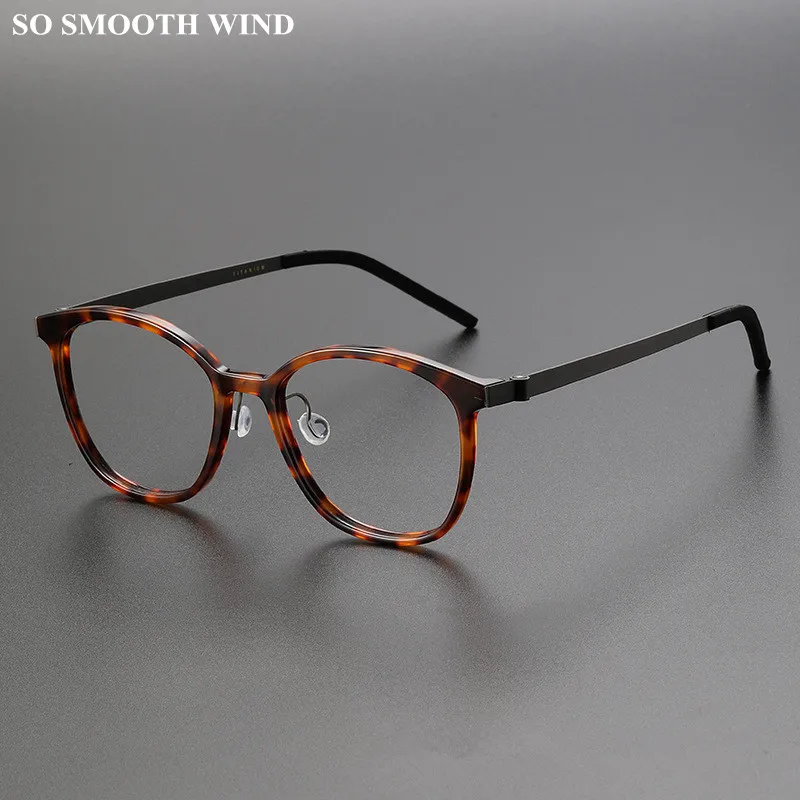 

Denmark Brand Titanium Ultralight Glasses Frame Men Women Screwless Square Prescription Eyeglasses Optical Myopia Spectacle 1851