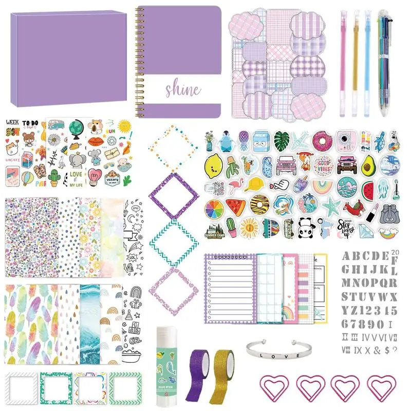 

Scrapbook & Diary Supplies Set DIY Diary Supplies Kit Scrapbook Supplies Set With Anti-Bleed Paper Unleash Creativity For