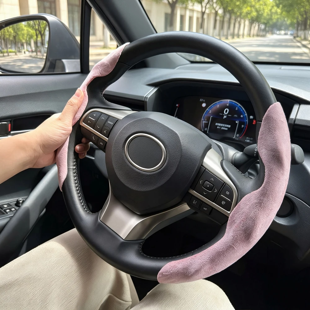 Suede Leather Car Steering Wheel Cover Segmented Quick-Release Design For Lexus RX350 ES350 NX300h IS250 IS300 IS350 LX570 GS300