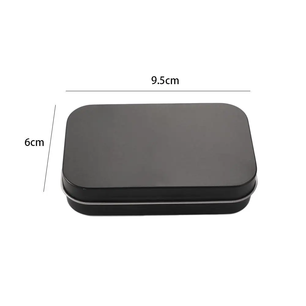 U Disk Tin Coin Organizer Black Survival Kit Black Storage Box Candy Box Metal Empty Box Card Case
