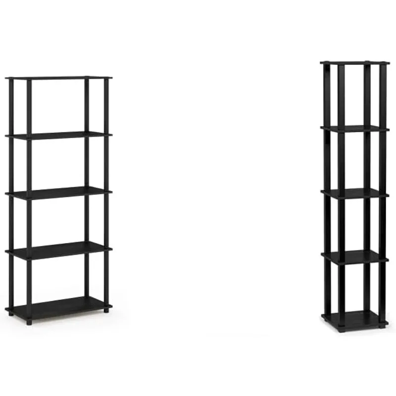 

POPULARTurn-N-Tube 5-Tier Shelf and FURINNO Turn-S-Tube 5-Tier Corner Square Rack Display Shelf