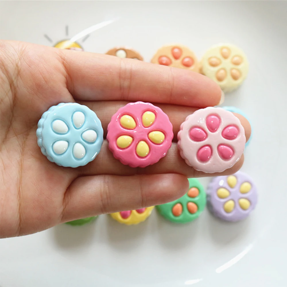 10PCS Shiny Sandwich Biscuits Series Resin Flat Back Cabochons For Hairpin Scrapbooking DIY Jewelry Craft Decoration Accessories