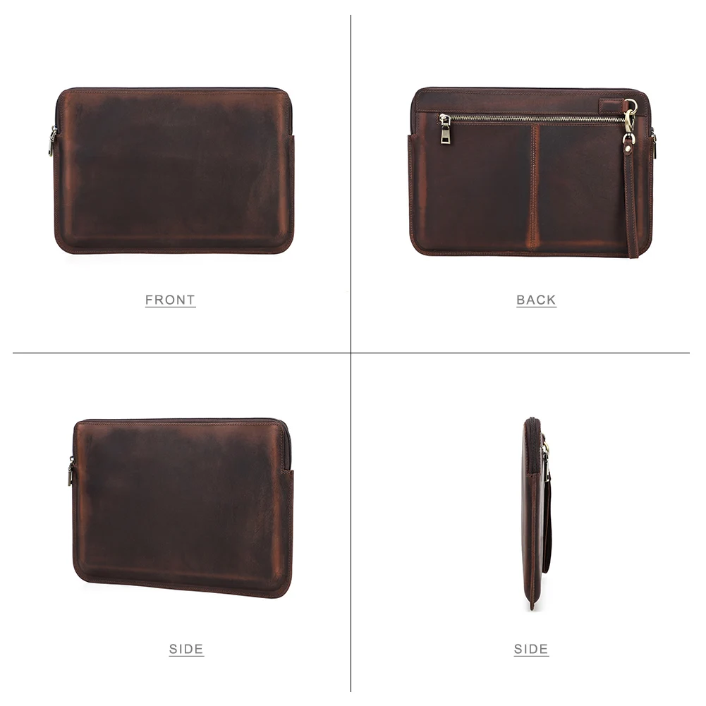 Obrázek 5: Notebook aktovka muži pro macbook vzduch pro 13 14 15 palec cowhid kabelka rukáv tablet pouch pouzdro  lenovo thinkpad matebook funda