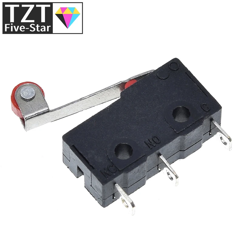 10/30 قطعة جديد مايكرو الأسطوانة رافعة الذراع عادة مفتوحة إغلاق الحد التبديل KW12-3 KW11-N