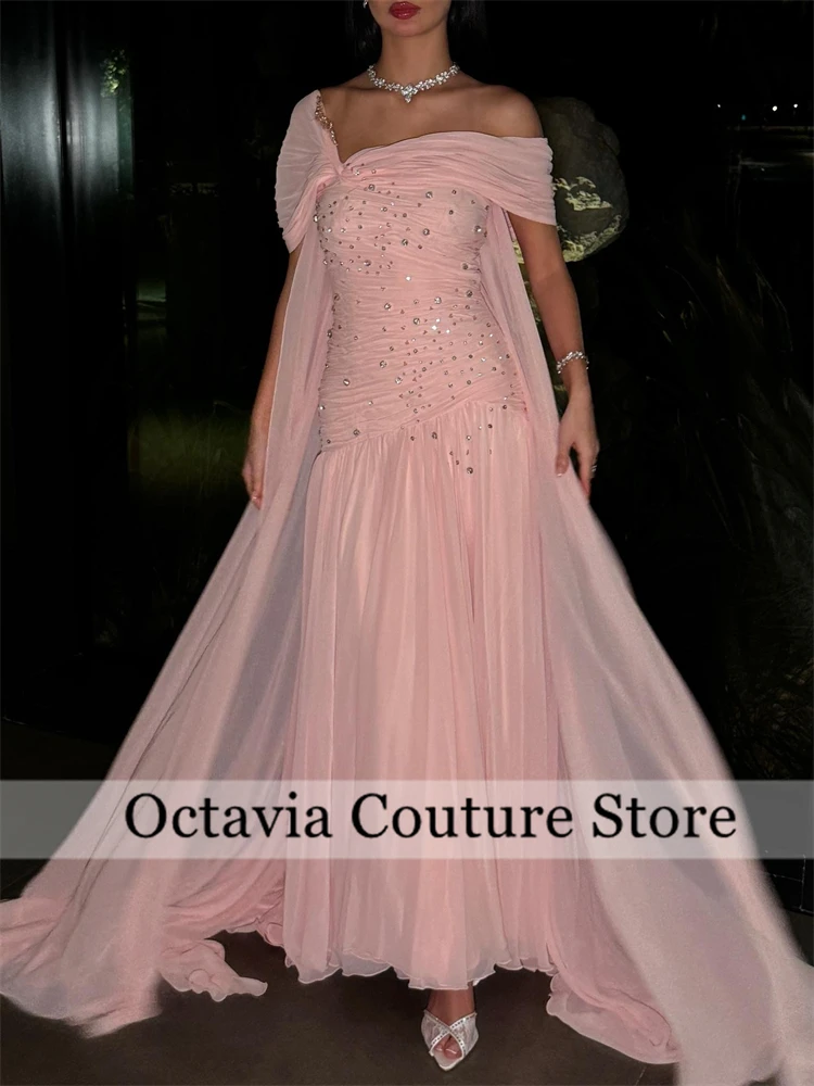 Luxuriöses Chiffon-Perlen-langes maßgeschneidertes Anlasskleid, Abendkleider, Pastrol, Unisex, Jersey, Retro, Dubai, Saudi-Arabien, Abschlussball, individuell