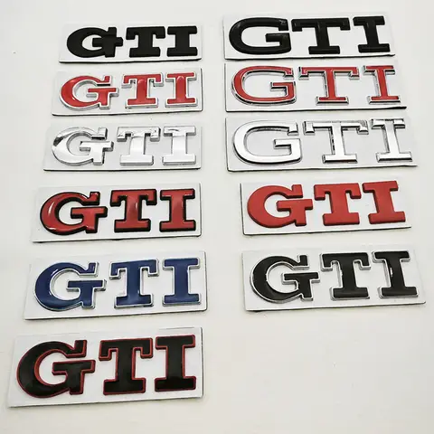 3D High-Quality Chrome Metal Logo GTI Emblem Car Trunk Sticker Badge For VW Golf 8/Polo/Jetta/Tiguan/Beetle/Passat B6 B7/Magota