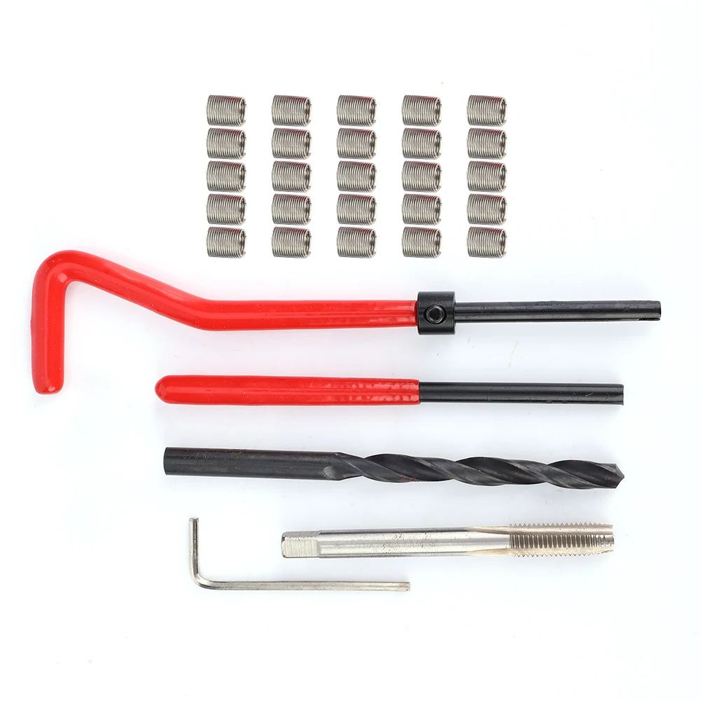 Thread Repair Kit Stainless Steel Twisted Drill Wrench Threaded Insert Tap Insertion tool M6x1 Tap Threaded Insert Wrench