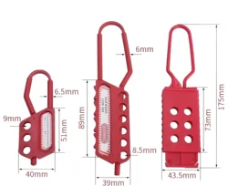1pcs/lot Nylon Lockout Hasp Non-Conductive Lockout Hasp Insulation Safety Buckle Lock Switch Cabinet Multi Person Management
