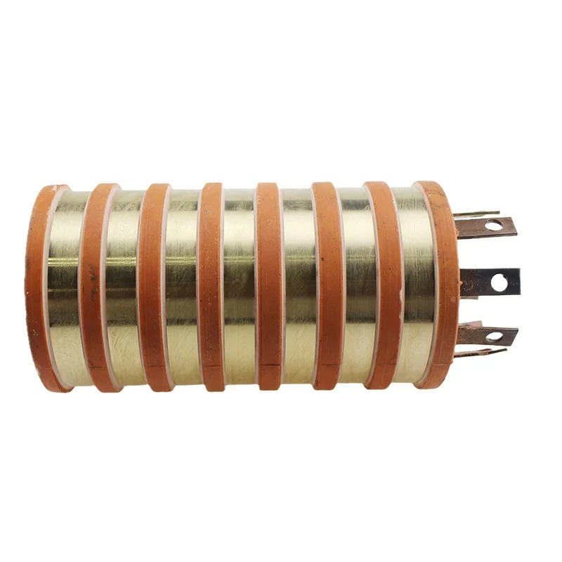 Hole 50mm 7 Rings Traditional Carbon Brushes Through Bore Slip Ring with Holder SRS50K95175-7S