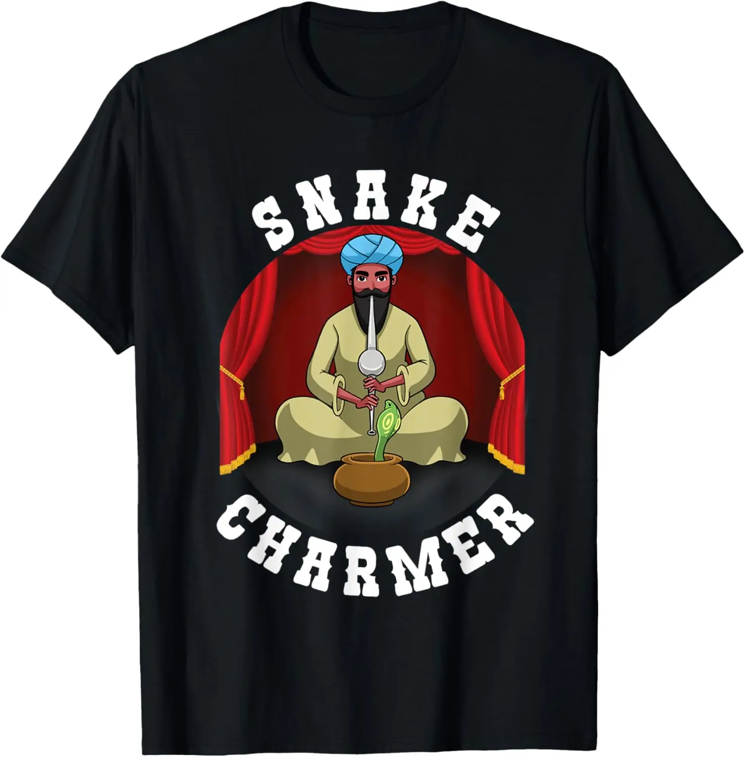 T-shirt per il personale di carnevale del circo dell'acrobata dell'allenatore di animali del fascino del serpente