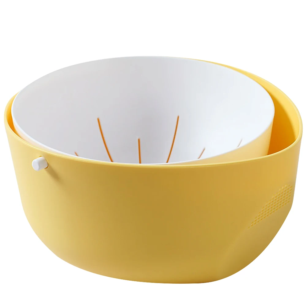 

Double Layer Drainer Basket Storage Fruit Vegetable Strainer Kitchen Baskets Mesh Hole Design Easy Wash Drain Basket