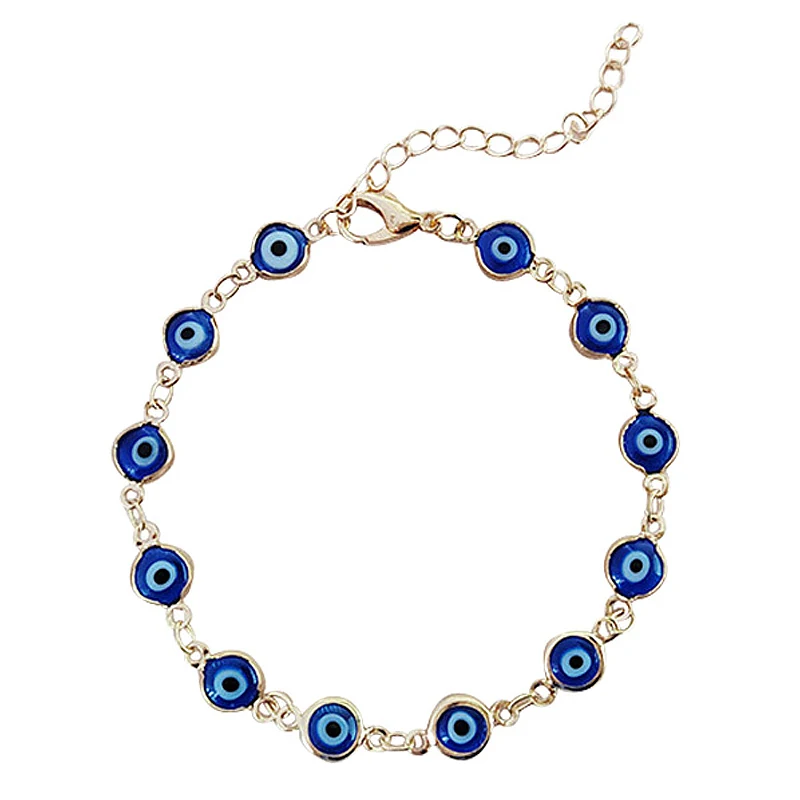 Pulseras Retro turcas de mal de ojo Ojo para hombres y mujeres, pulseras de cadena mexicana con ojos, joyería, accesorios de moda, regalo de verano 2024, 1 ud.