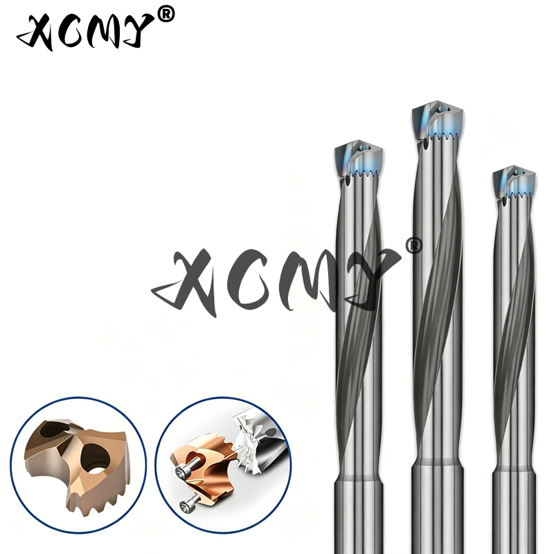 High-precision internal cooling crown drill bits GHZG series GHZJ Insert high-speed drill bits 1.5D, 3D, 4D, 5D, 6D, 8D