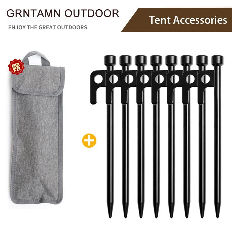 

Outdoor Tent Pegs with Heavy Duty Stakes for Windproof Camping Equipment for Hard Ground and Rocky Terrain