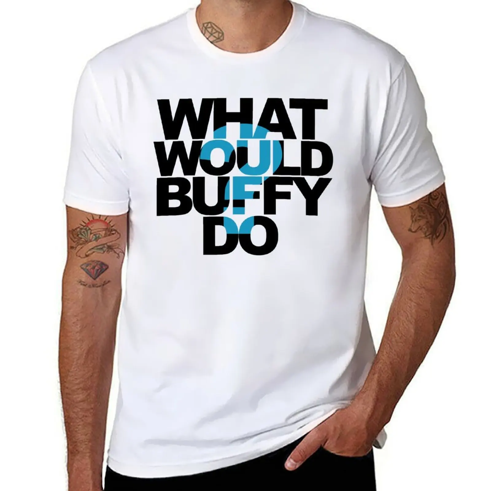 

What Would Buffy Do T-Shirt man t shirt designer man t shirt graphic T-Shirt
