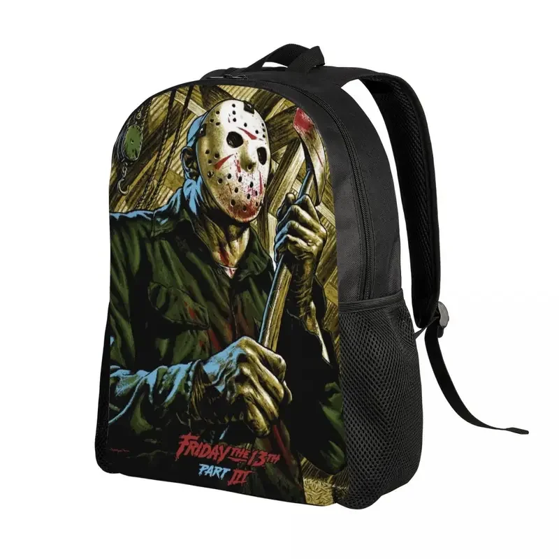 Horror Movie Character Killer Backpack for Men Women Waterproof School College Halloween Film Bag Print Bookbag