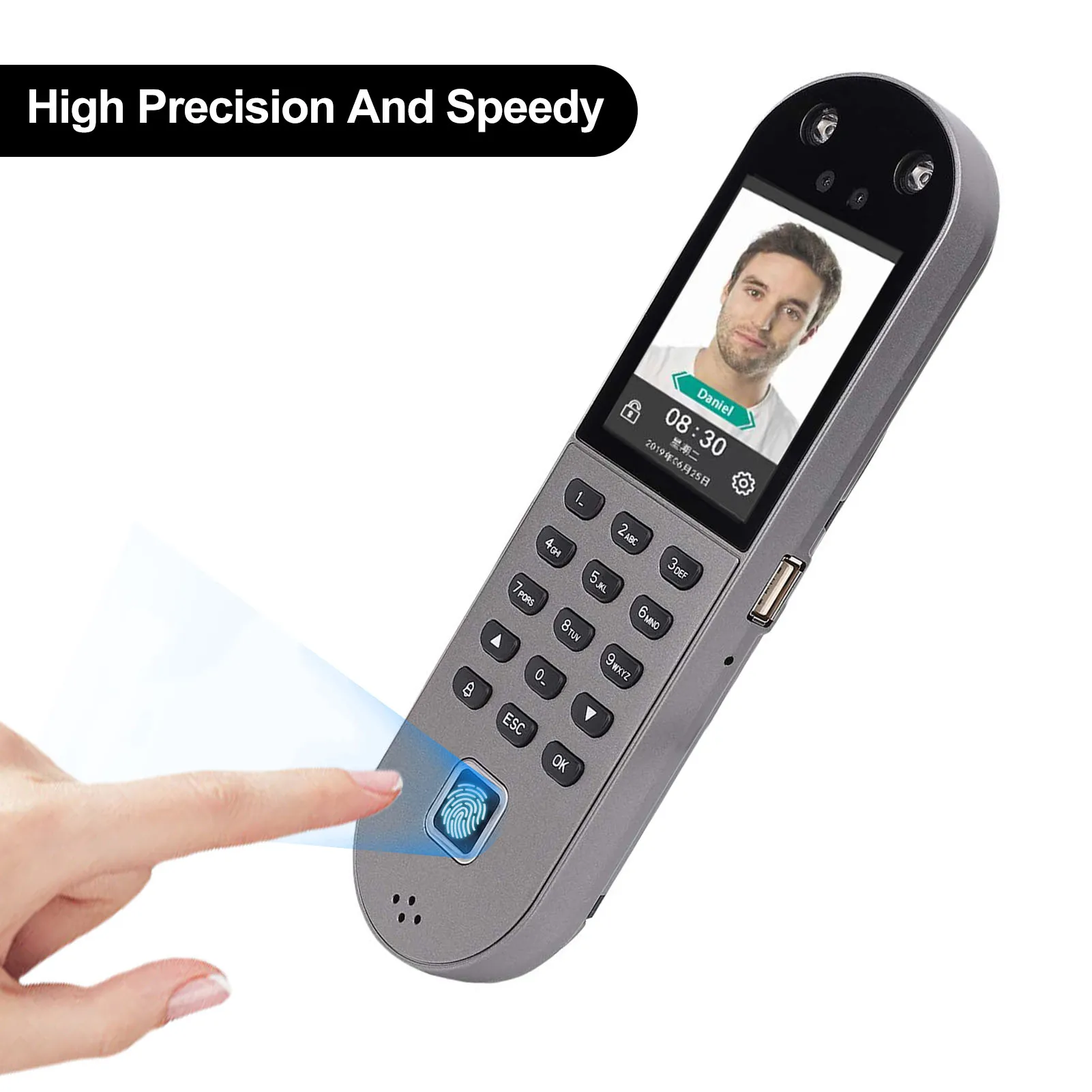 البيومترية على مدار الساعة التعرف على الوجه وبصمات الأصابع نظام الحضور فحص الموظف في مسجل كلمة المرور/بطاقة الهوية التعرف على