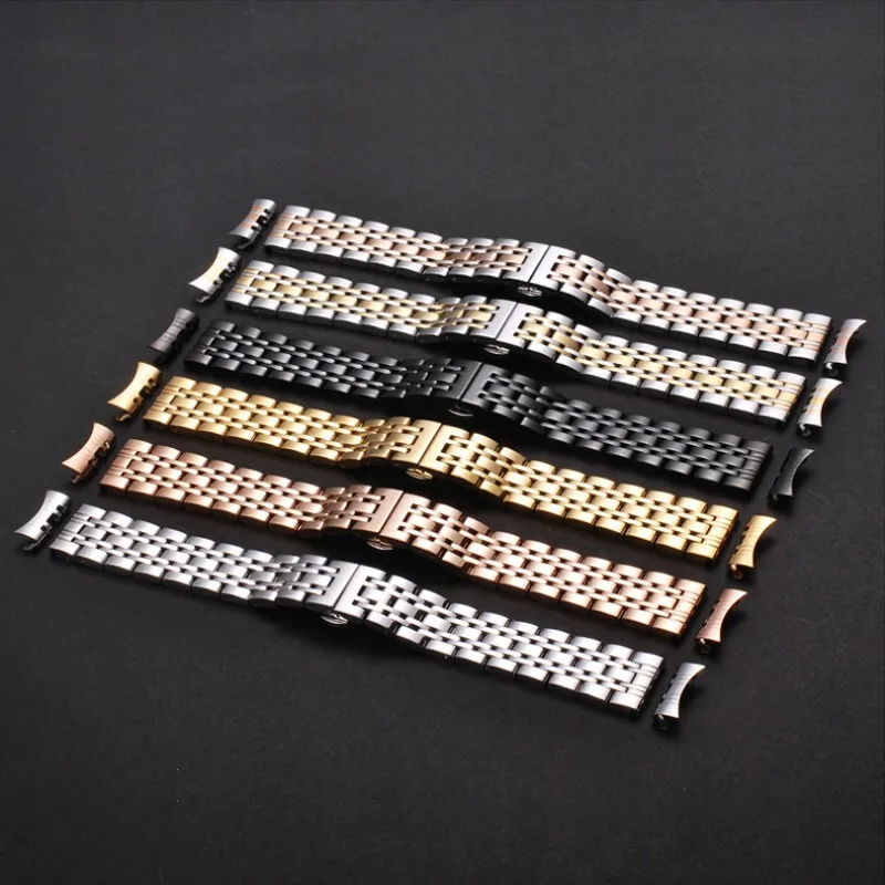 Solid 304L Stainless Steel Watch Band for Omega for Seiko for TISSOT Wristband Butterfly Buckle Watch Straps 18mm 20mm 22mm