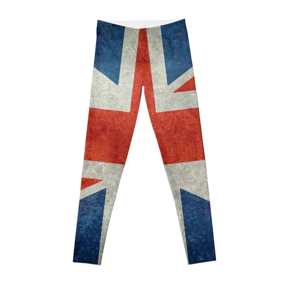 

British Union Jack flag grungy vintage version Leggings sportswear gym legging gym push up legging Womens Leggings