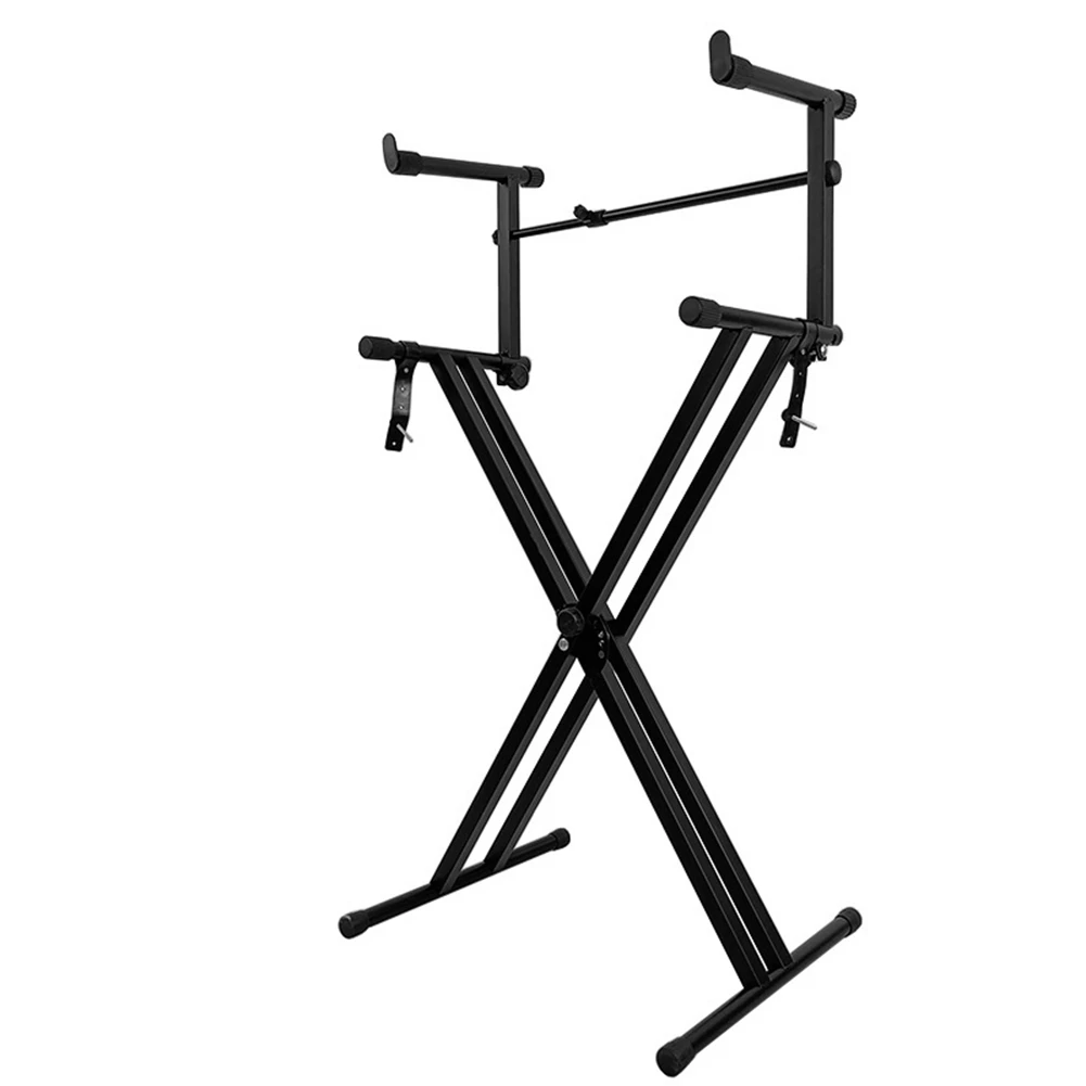 Adjusted Electronic Piano Second Tiers Stand Piano Keyboard Stand Electric Piano Holder Adjustable Stable Keyboard Rack