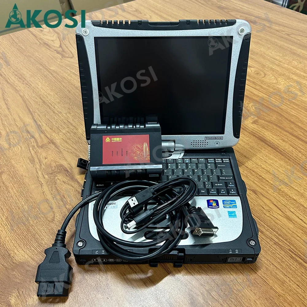 

For Sinotruck Diesel Engine Scanner Diagnostic Tool For HOWO/A7/T7H/Sitrak/Hohan Trucks diagnostic kit+CF19 laptop Ready to use