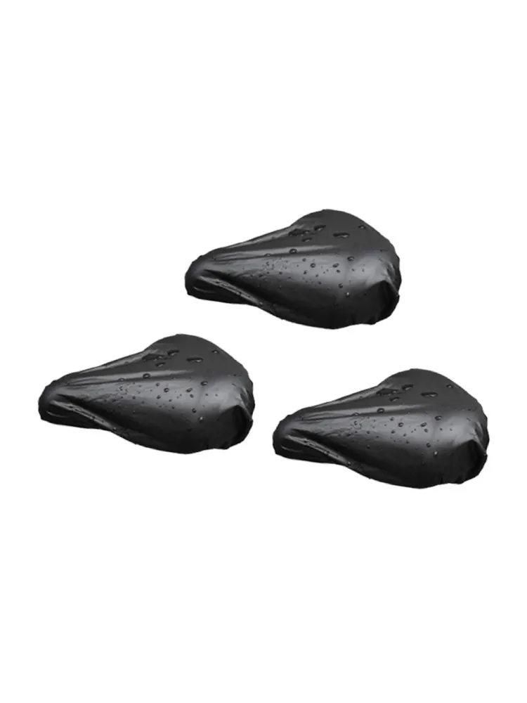AliExpress NONE 3 pcs Waterproof Seat Cover Bike Saddle Rain Protection Durable Pvc Material Fits All Bicycle Types Mountain Bike Black L