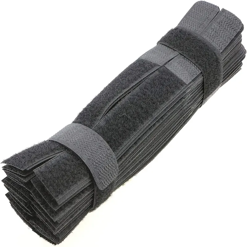Reusable Cable Ties Hook and Loop Fastener Tape Self-Adhesive Securing Straps For Wire Wrap Management