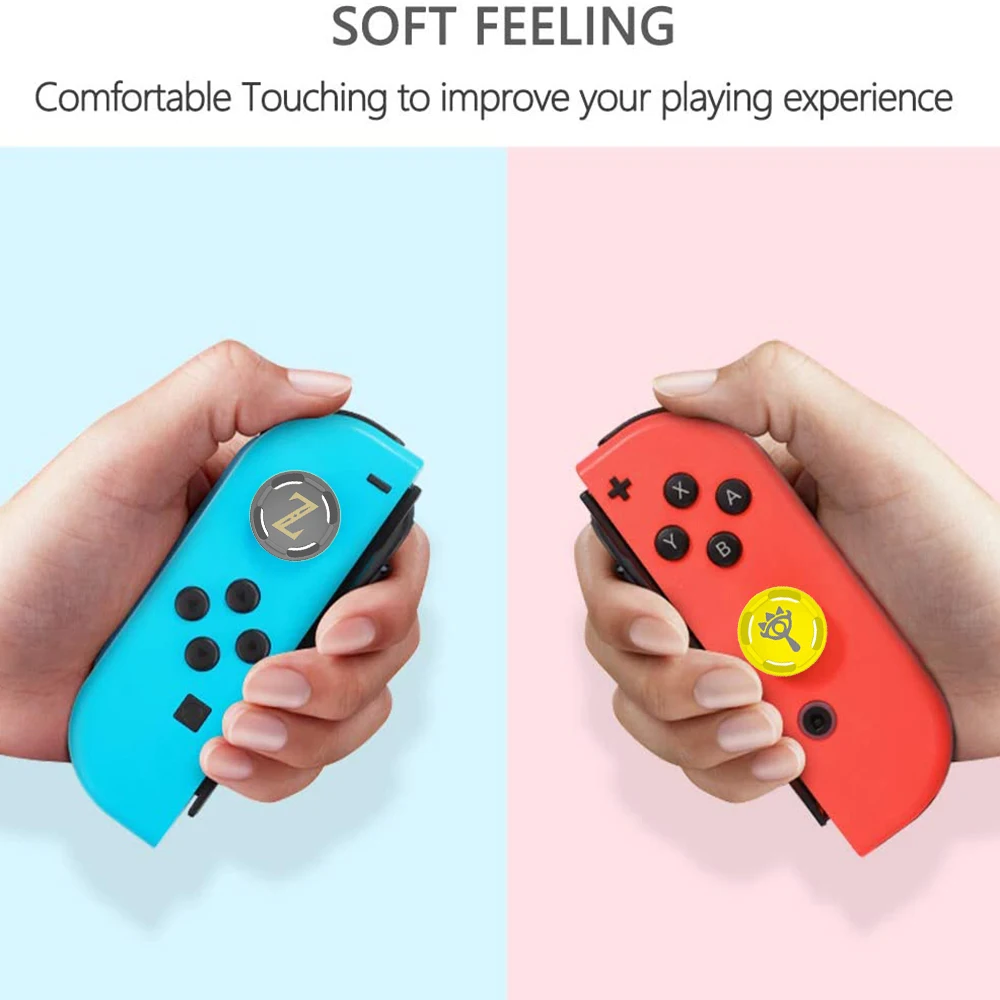 4pcs Silicone Analog Thumb Grip Caps Compatible with Nintendo Switch/Switch Lite/Switch OLED/Joystick Protective Cover