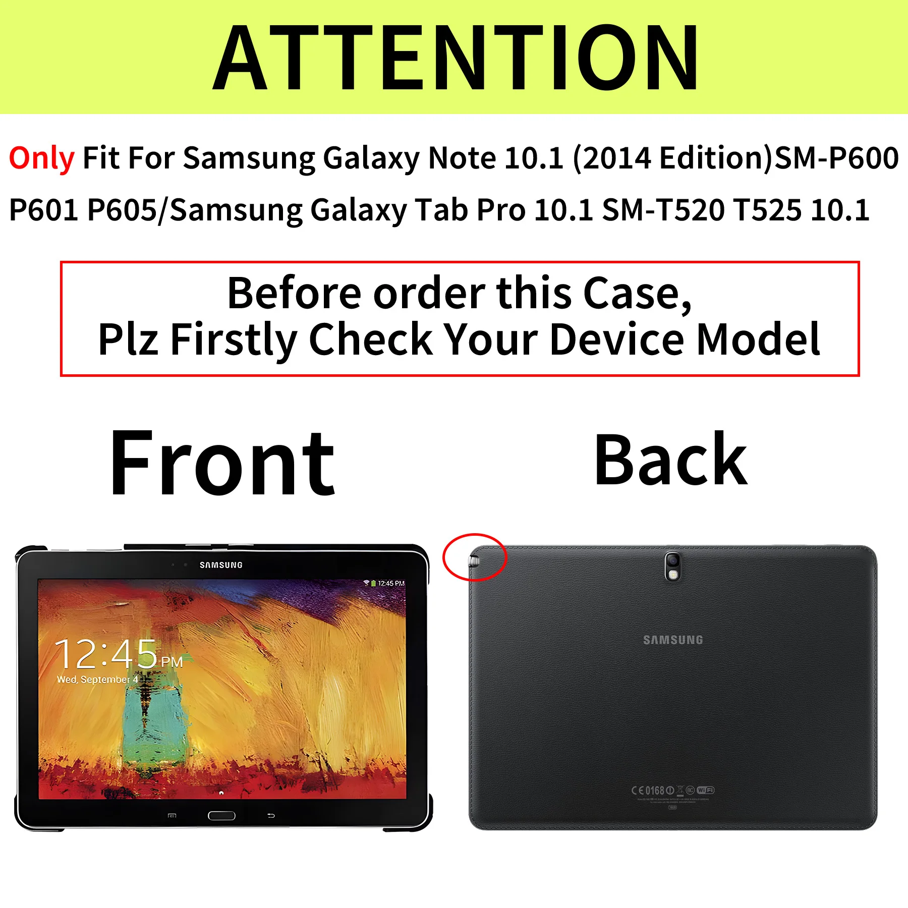 حافظة متوافقة مع هاتف Samsung Galaxy Note 10.1 بوصة SM-P600 P601 P605 اللوحي وسامسونج جالاكسي تاب برو 10.1 SM-T520/T52 #2