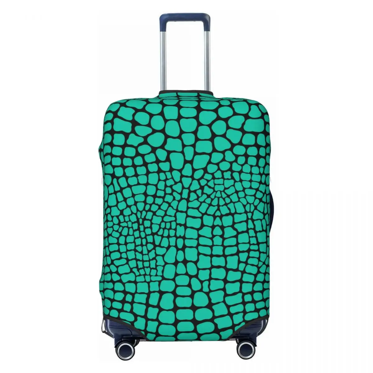 Snakeskin Suitcase Cover Flight Green Skin Print Elastic Luggage Accesories Cruise Trip Protection