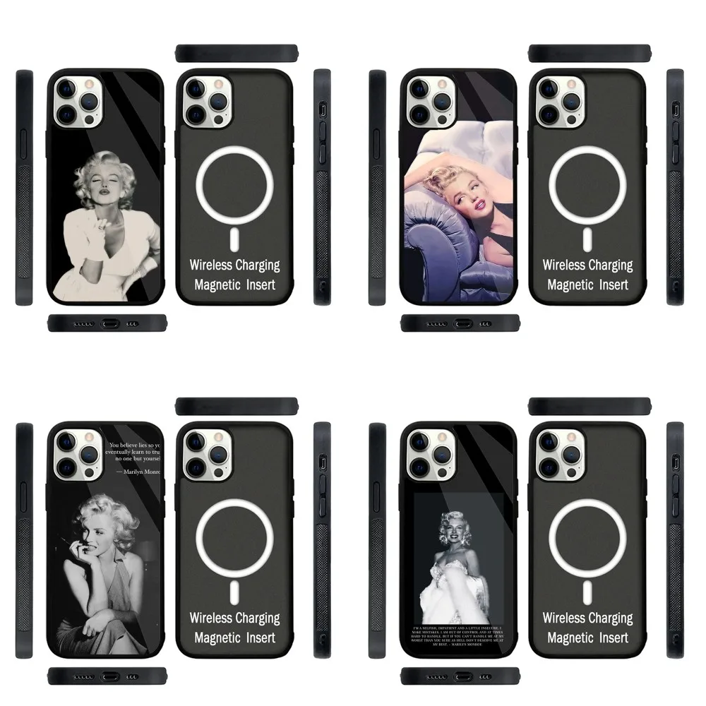 Sexy M-Marilyn M-Monroe  Phone Case Strong Magnetic For IPhone 16,15,14,13,Pro,Max,Plus,11,12,Mini For Magsafe Wireless Charging