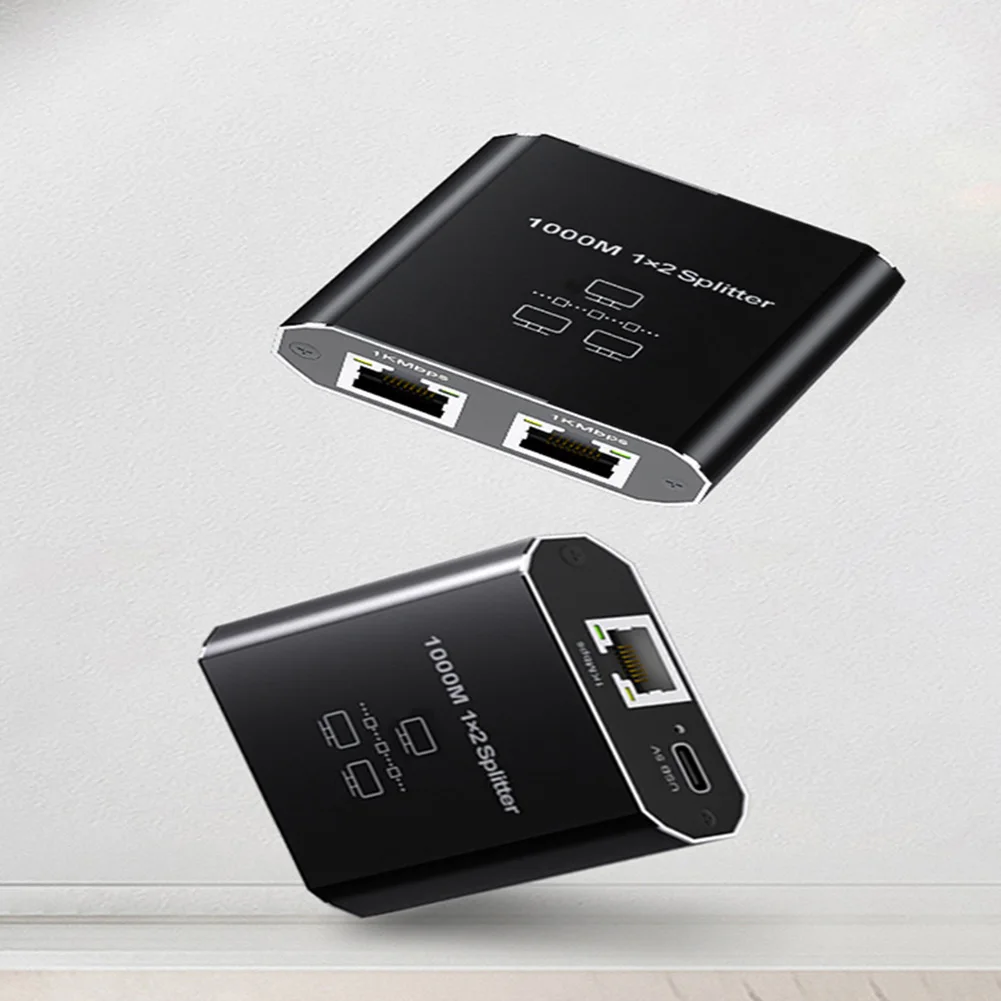 イーサネットスプリッター 1 ～ 2 ギガビット RJ45 LAN ネットワーク拡張 RJ45 イーサネットスプリッターアダプター LAN スプリッター Cat5/5e/6/7/8 で動作します