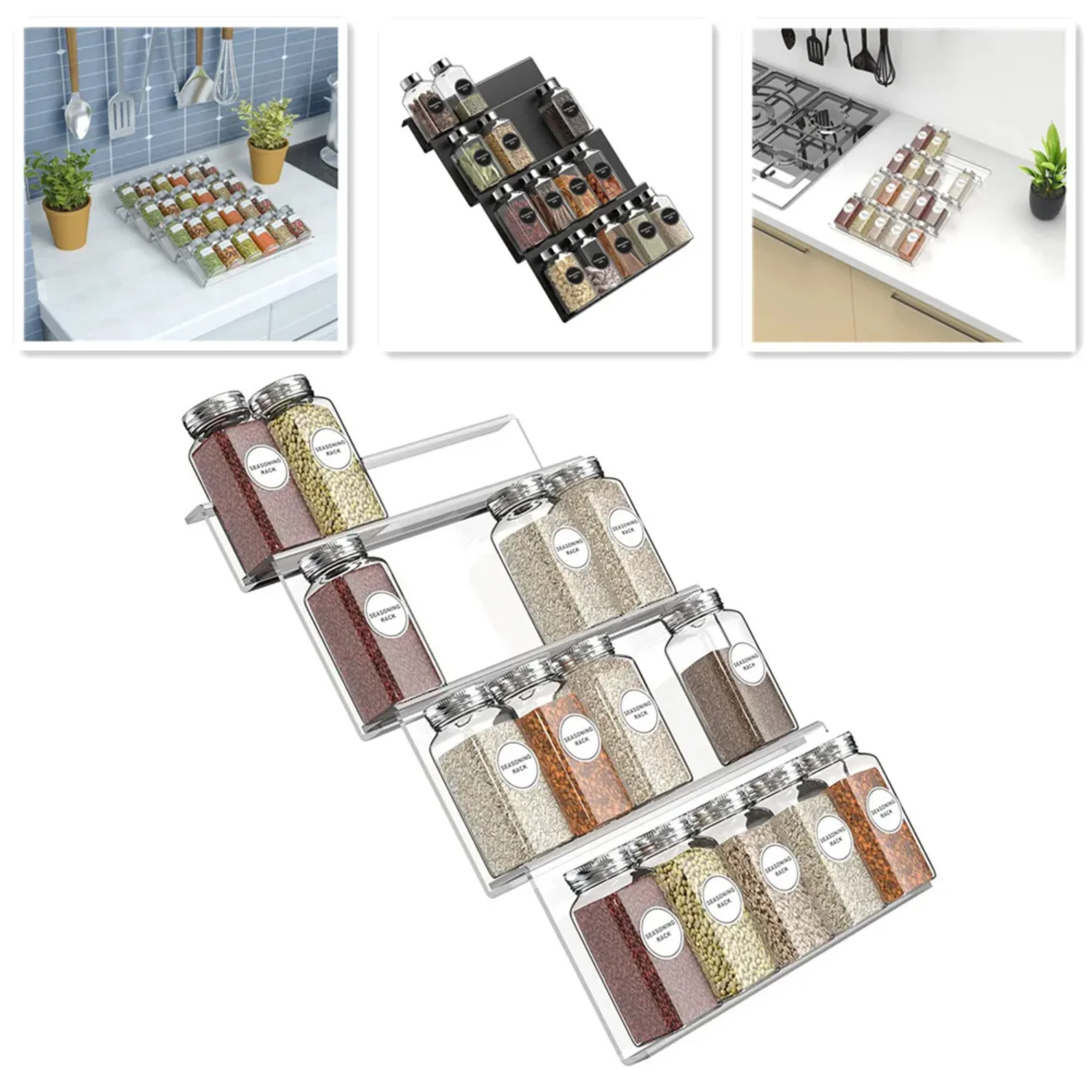 4-Tier Expandable Acrylic Spice Rack Organizer: A Pantry Game-Changer thumbnail