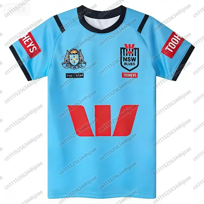 Sommerliche Trainingsjacke für Herren, New South Wales Blues, für Herren und Damen, schnelltrocknendes Sport-T-Shirt, im Familienstil. – Detail 9