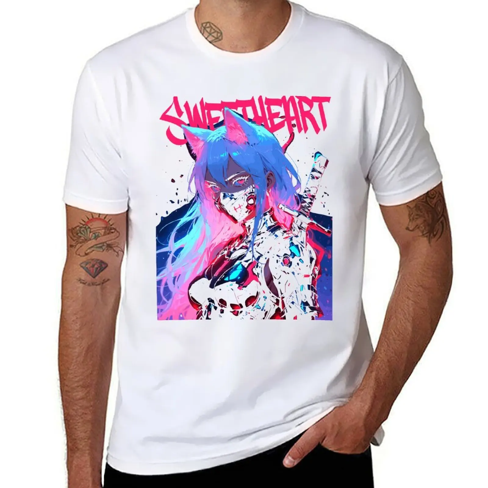 

Cybergoth sweetheart furry girl T-Shirt cotton t shirts high quality cotton t shirt pack T-Shirt