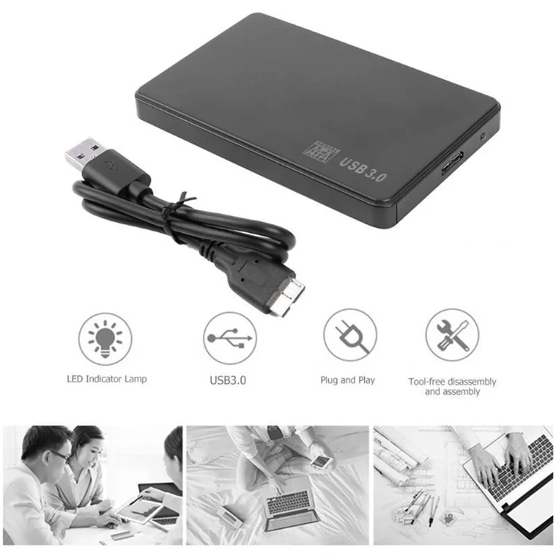 ADEGBO-改良型 2.5 インチ SATA - USB 3.0 ソリッド ステート エンクロージャ モバイル ハードディスク カセット