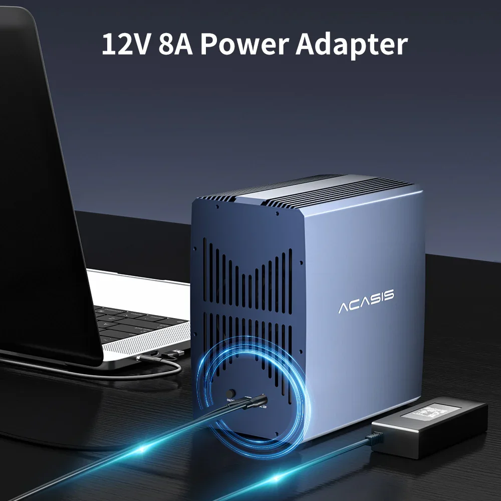 Acasis USB 3.0 4 baias 3,5/2,5 polegadas SATA/SAS HDD/SSD Case 72 TB para armazenamento empresarial