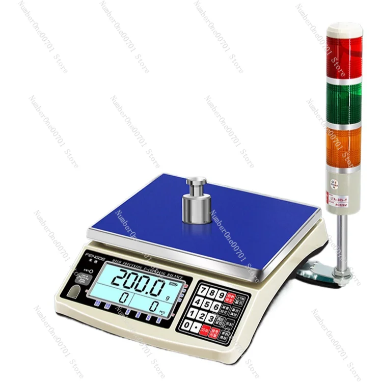 Upper and Lower Limit Alarm Scale Tricolour Light Sound and Light Check Weight Electronic Platform Scale with Alarm Light