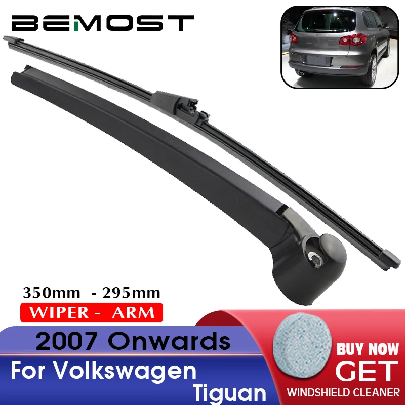 BEMOST Auto Car Rear Windscreen Wiper Arm Blade Soft Natural Rubber For Volkswagen Tiguan 350MM Hatchback Year From 2007 To 2018