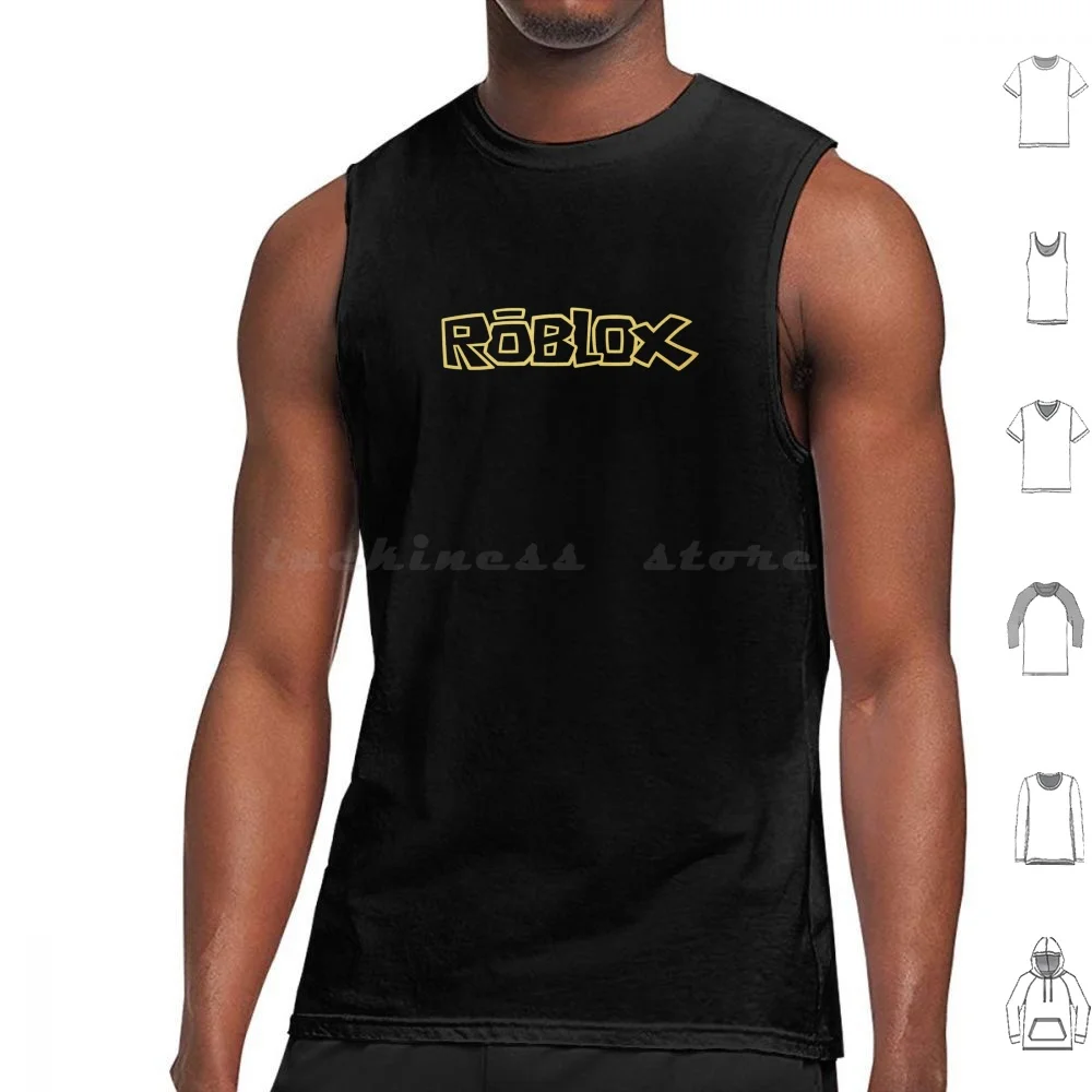 Logo Gold Cute Kids Gaming Tank Tops Print Cotton Dab Dabbing Game Noob Heed Oof Game Block 3d Game