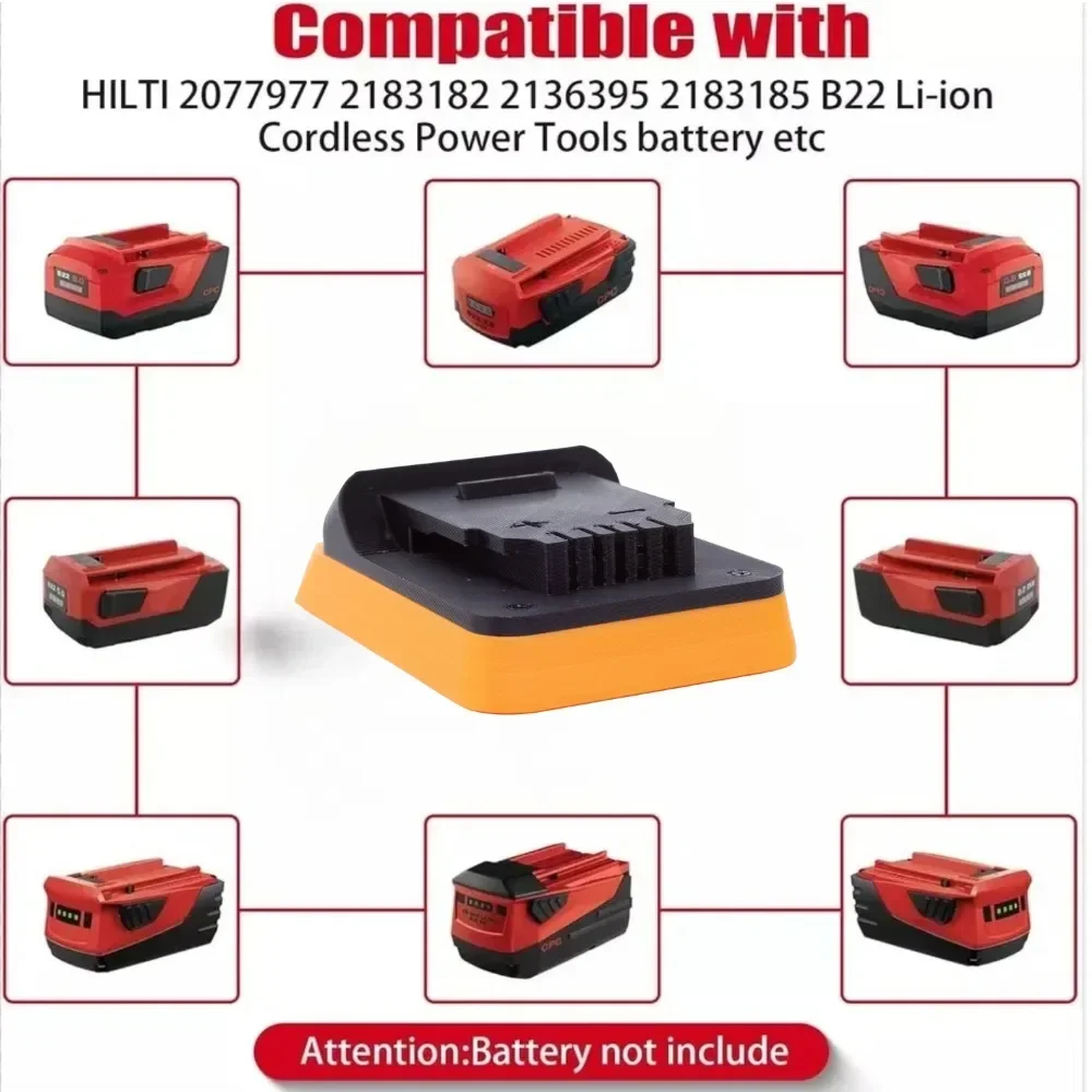 Para Hilti 22V (B22) Convertidor de batería de litio CPC a DeWalt 18V 20V MAX XR DCB Series Adaptador de herramienta de taladro inalámbrico (solo adaptador)